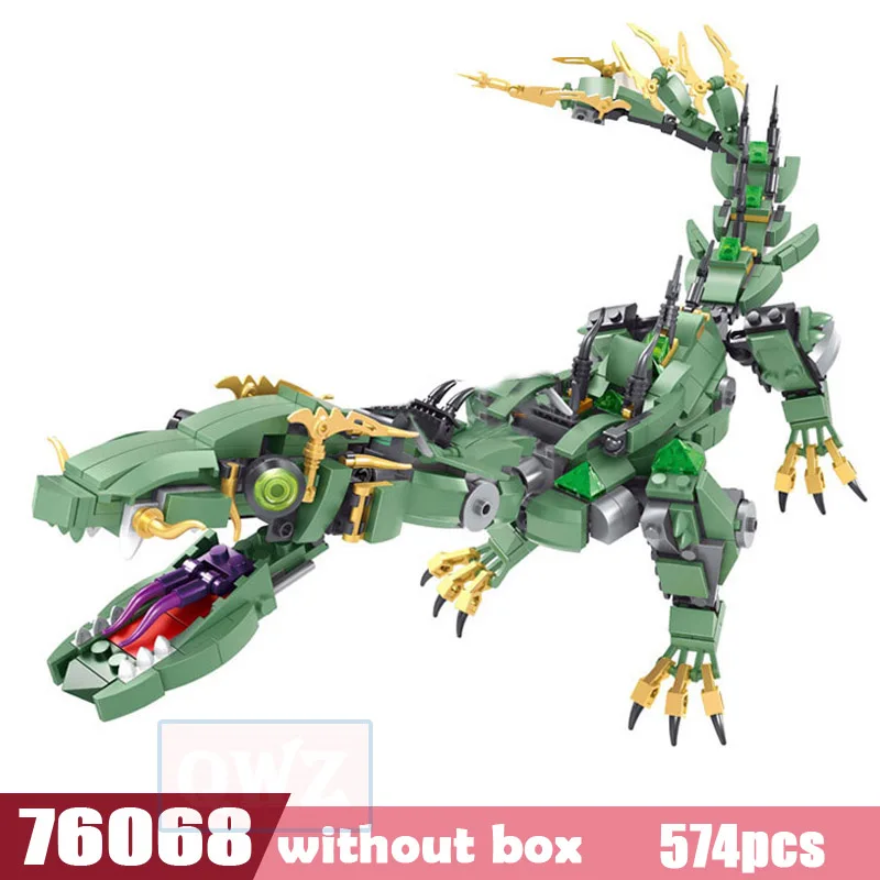 

592 шт., Детский конструктор «Зеленый ниндзя»