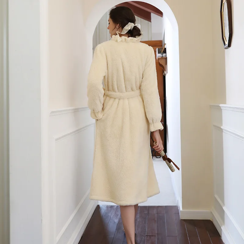 Irene Tinnie Pajamas for Women Sleepwear 2 Colour Coral Velvet  Home Clothes Winter Lounge Pijama Women Thick