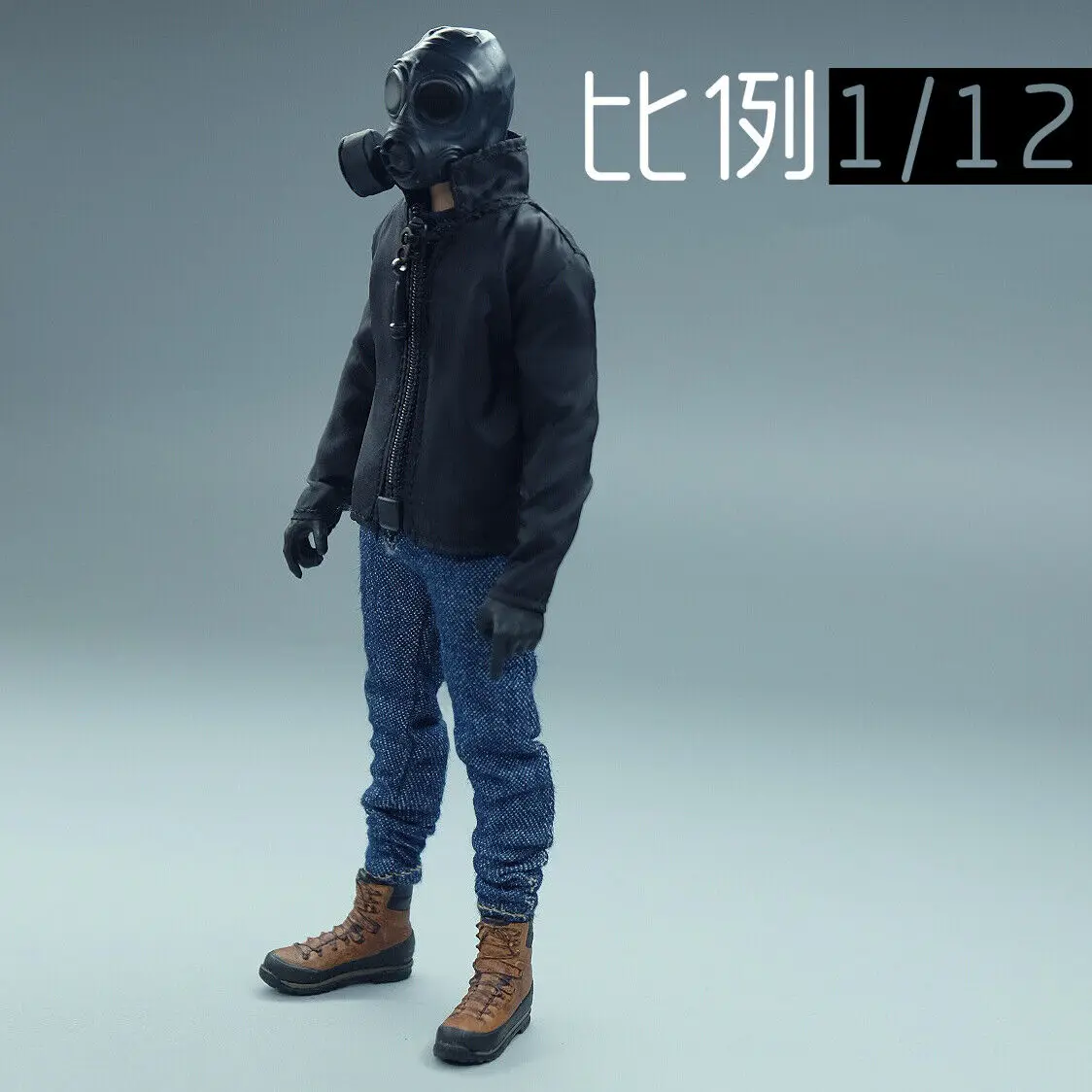 

1/12 Scale Trendy Soldier Black Jacket Coat Model for 6" Figure Doll Toys