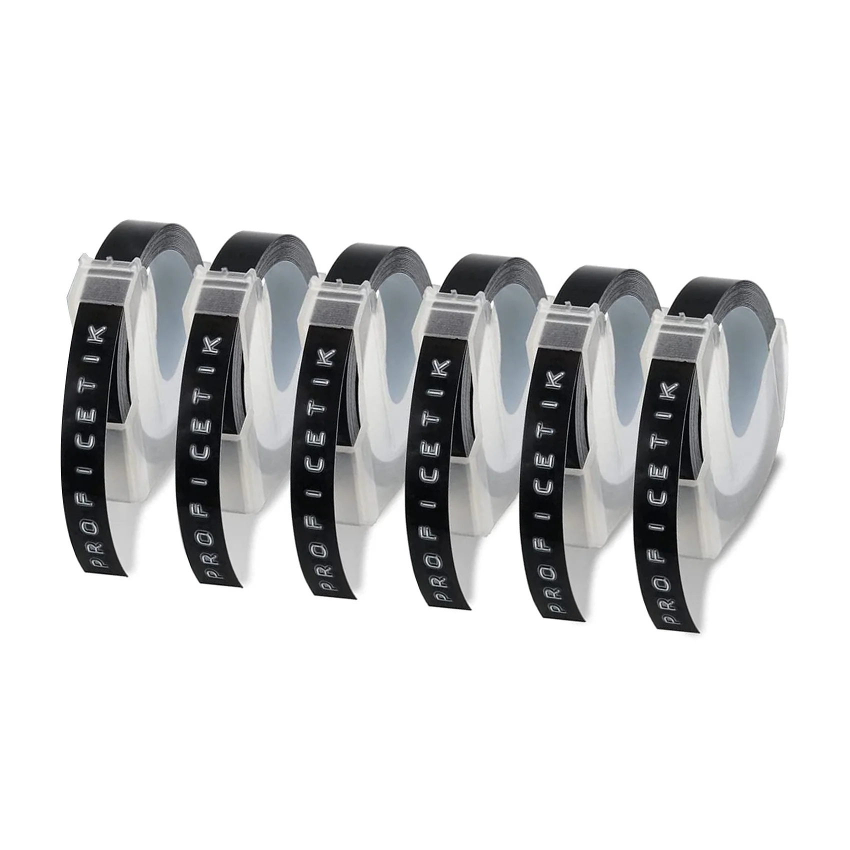 

6 Pcs Label Tape Compatible with Dymo Embossing Label Tape for Dymo Label Maker 1880 Motex E-101 9mm x