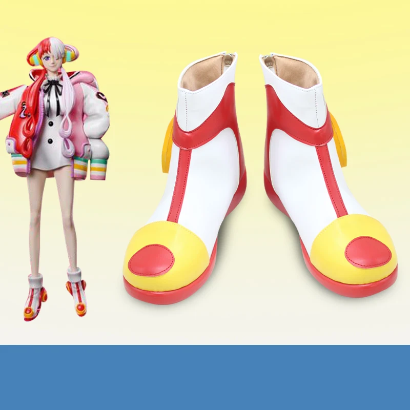 

Anime One Piece Uta Cosplay Shoes PU Leather Women Girl Uta Boot for Party Halloween Cosplay
