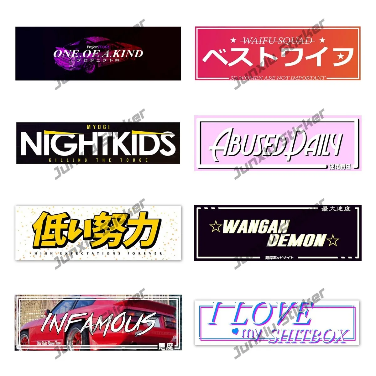 

Japanese Tokyo JDM Slap Funny JDM Refit Car Stickers Vinyl decal Racing Rally SUV RV Motorcycle Waterproof Decal Car Accessoires