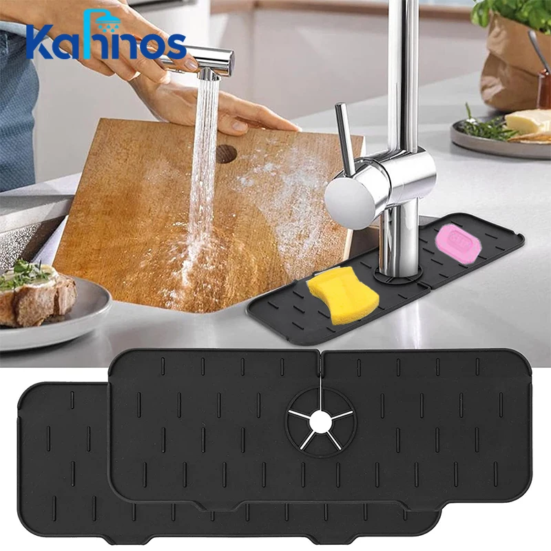 

Силиконовый Впитывающий Коврик для кухонного смесителя, защита от брызг на кран, столешница, дренажная подстилка для ванной, кухни, гаджеты