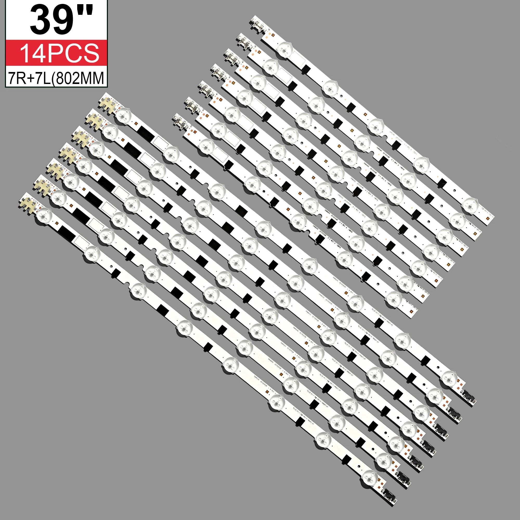 

14pcs LED Backlight strip for Samsung UE39F5000AK UE39F5000AW UE39F5300 UE395500AK UE39F5030AK BN96-25302A 25303A 27896A 27897A
