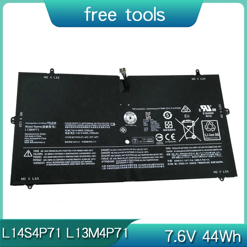 Новый аккумулятор для ноутбука L13M4P71 L14S4P71 Lenovo Yoga 3 Pro 1370 80HE 5Y71 I5Y51 I5Y70 I5Y71 121500267 121500264