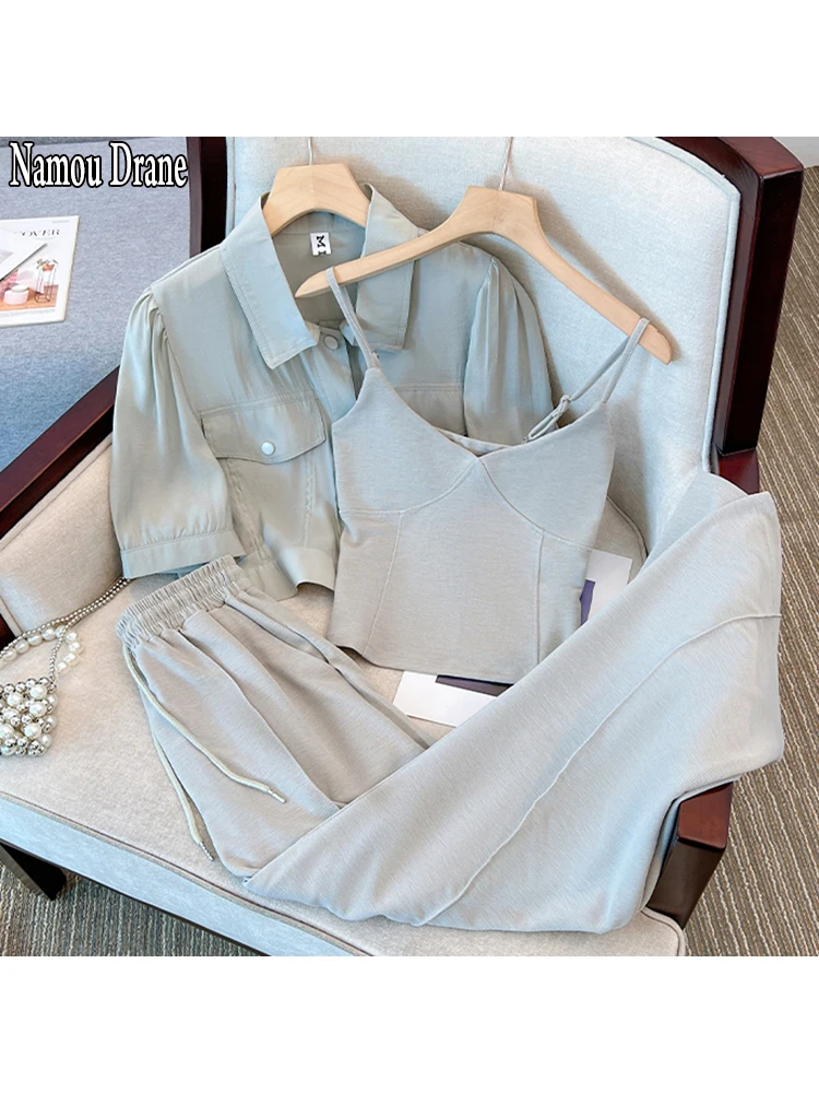 

Женский комбинезон с рукавами-фонариками и брюками