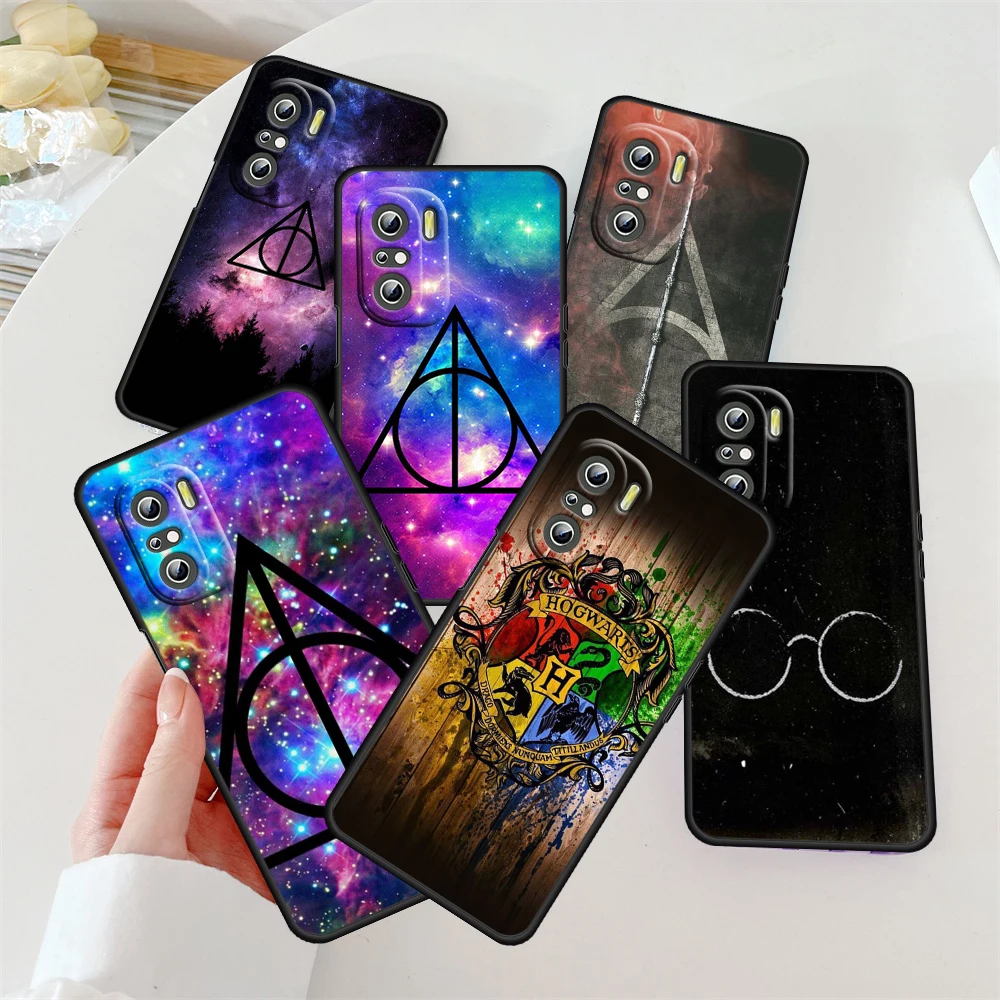 

Cool Ring Harrys Potters Wand For Redmi K50 K40 K30 K20 Go S2 8A 7A 6Pro 5 Plus 5G Soft Shockproof Black Phone Case