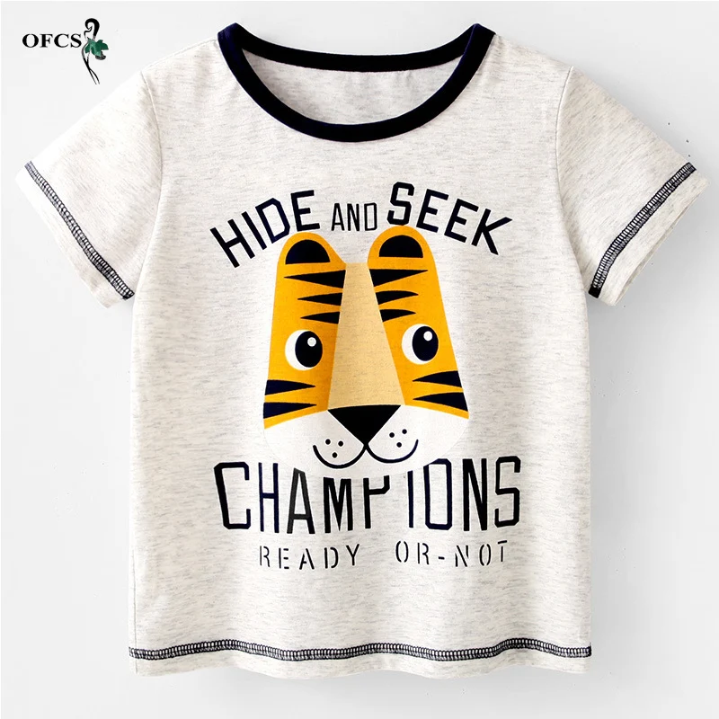 

Best Seller Baby T-Shirt Cartoon Animals Kids Boys Girls Cotton Short Sleeves Thin Sweatshirts Summer Children's Clothing Tees
