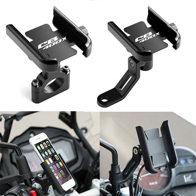 All Years For HONDA CB400X CB 400X 2019 2020 Motorcycle Handlebar Rearview Mirror Mobile Phone Holder GPS Stand Bracket