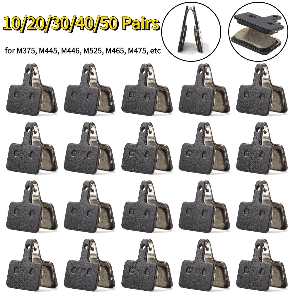 

1-50 Pairs MTB Bicycle Resin Semi-Metallic Disc Brake Pads for SHIMANO M375 M445 M446 Mountain Road Bike Disc Pads Cycling Parts