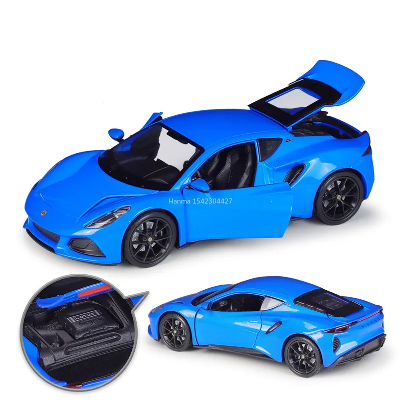 

WELLY 1:24 Lotus Emira Sports Car High Simulation Diecast Car Metal Alloy Model Car Kids Toys Collection Gifts B900 for Children