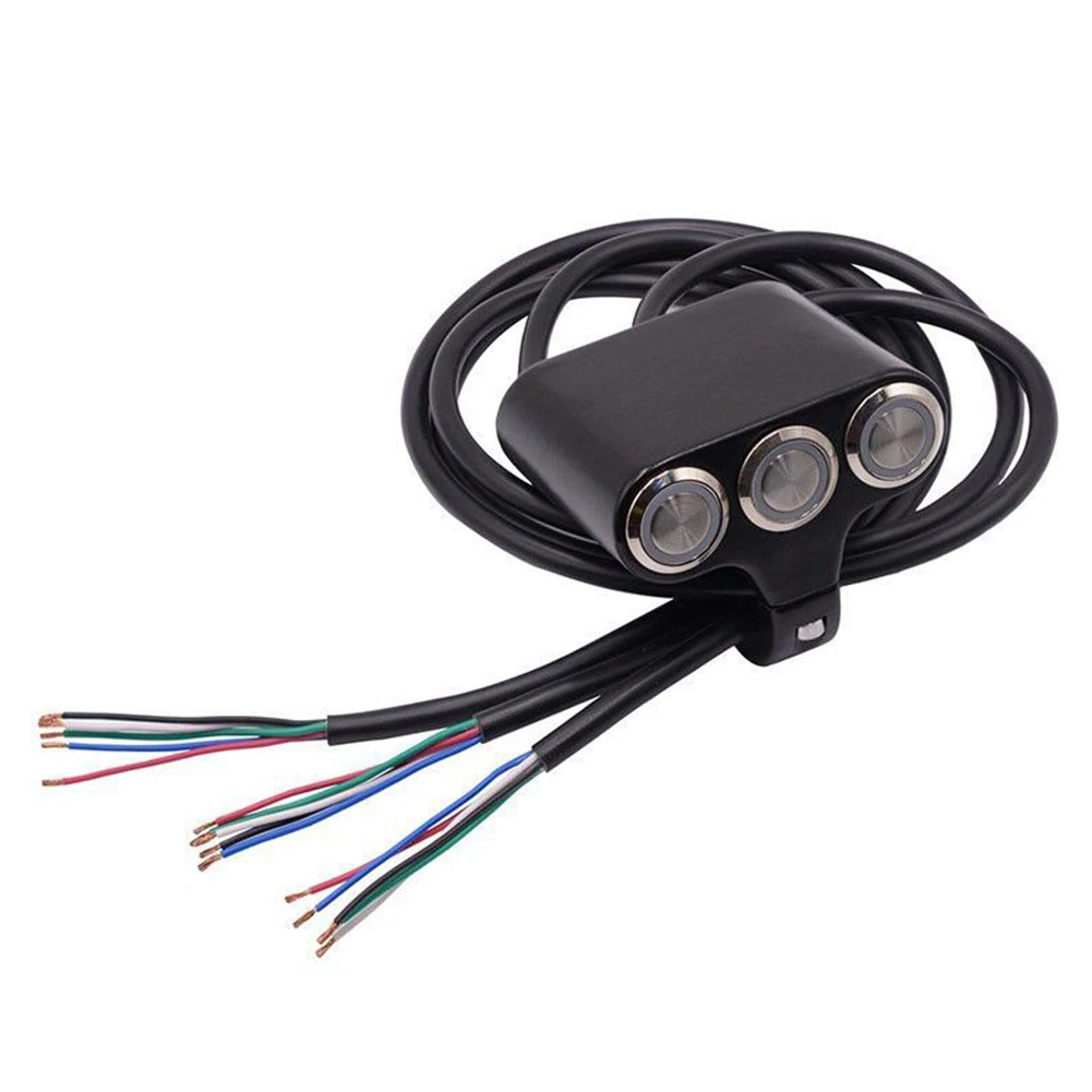 

Handlebar Mount Switch for Motorcycle LED Light Compatible 7/8 Size Universal Fit Control Button Fits ATV Dirt Electric Bike
