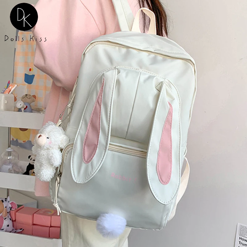 

Cute Girl Backpack Cartoon Rabbit Schoolbag Women Large Capacity Bag Kawaii Book Bag Waterproof Travel Lapop Backpack for Female