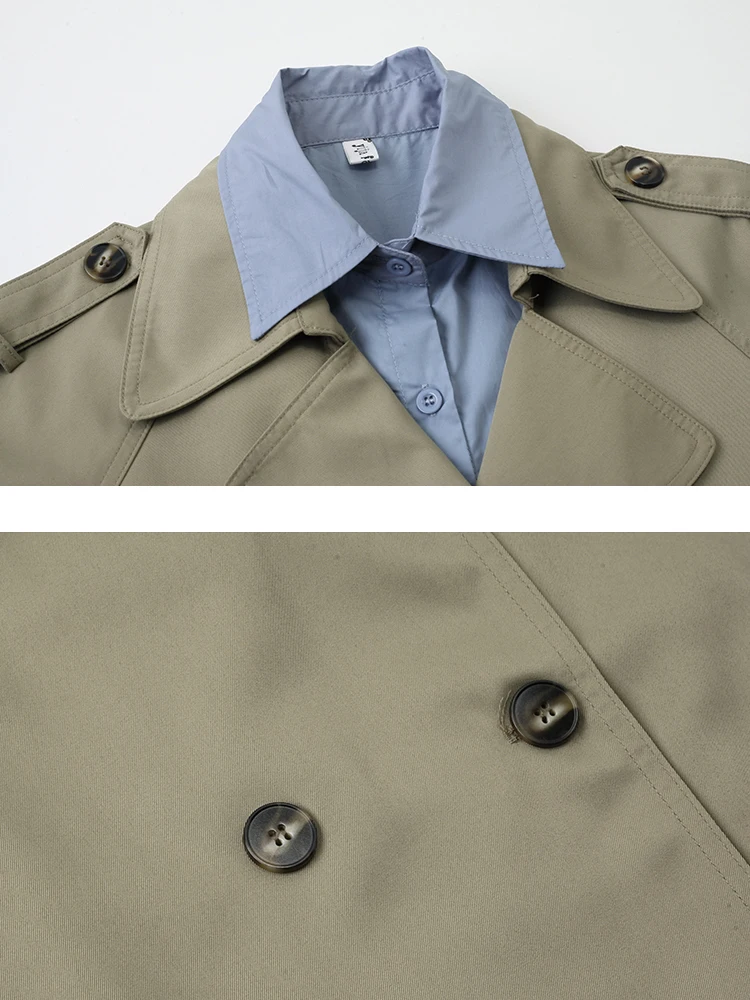 Женский двубортный тренч LANMREM