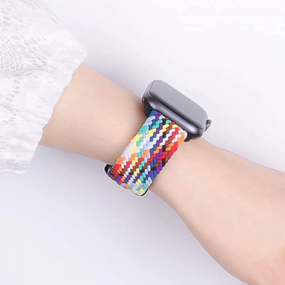 Nylon loop strap for Apple watch band 45mm 41mm 44mm 40mm 42mm 49mm Elastic Bracelet iWatch Ultra 49 mm 44 45 Series 5 6 7 SE 8