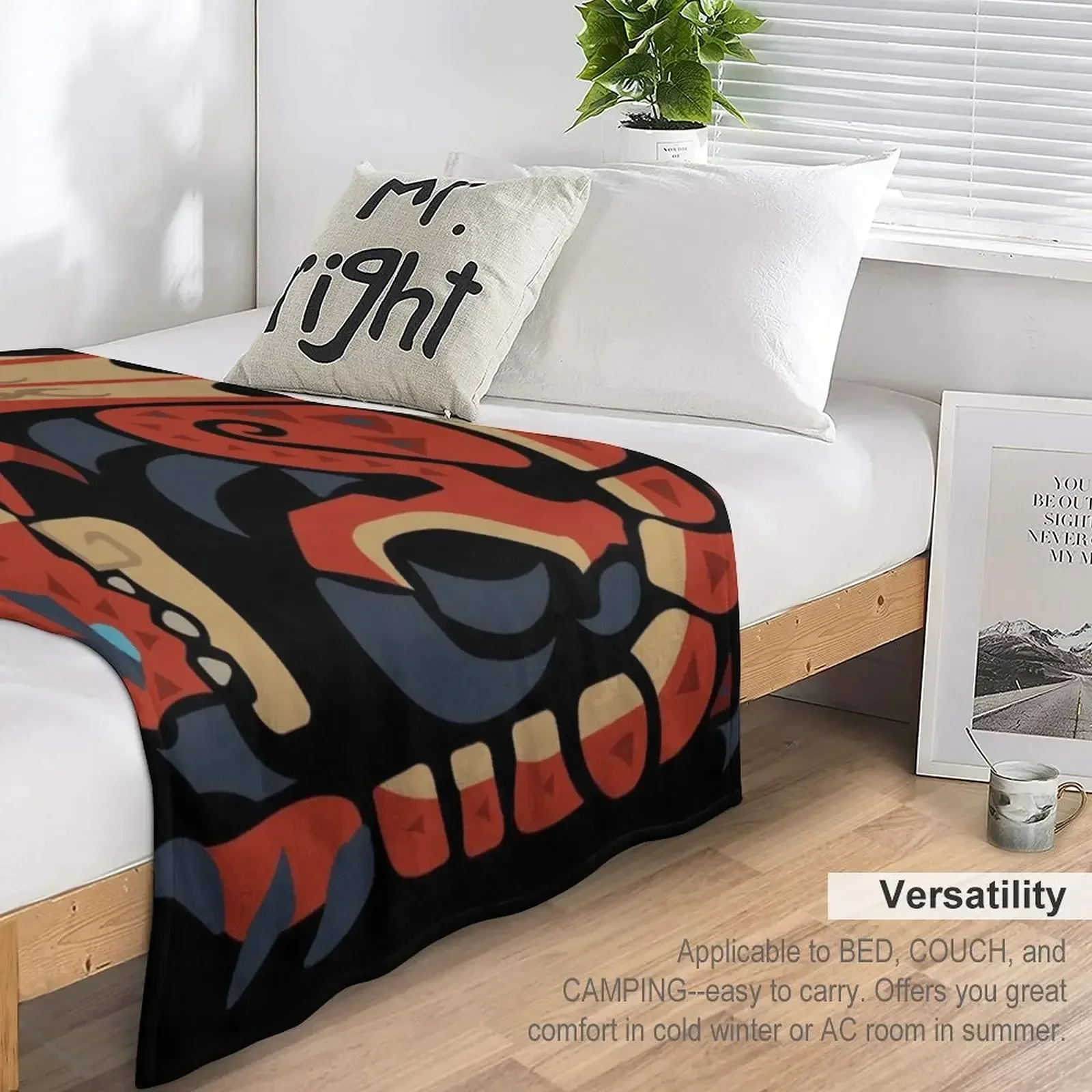 Одеяло Rathalos - MHW для зимы милые теплые зимние декоративные одеяла в клетку дивана