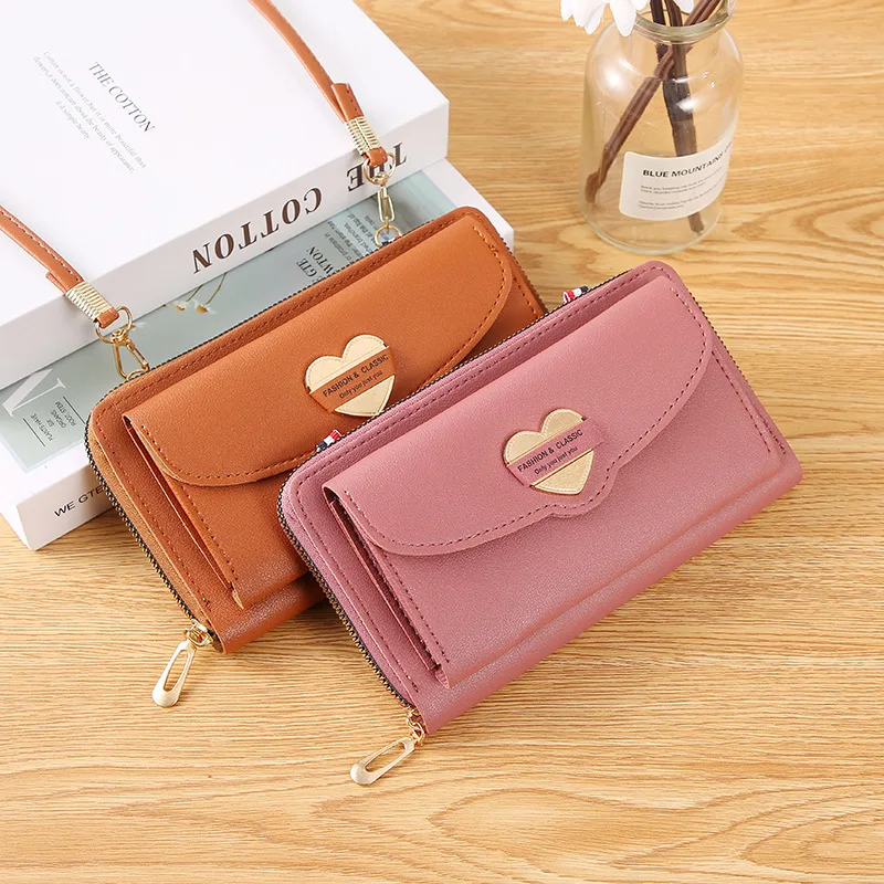 

Multifunctional Fashion Women's Wallet 2022 New PU Leather Long Wallets Multi-card Position Clutch Buckle Zipper Student Wallet