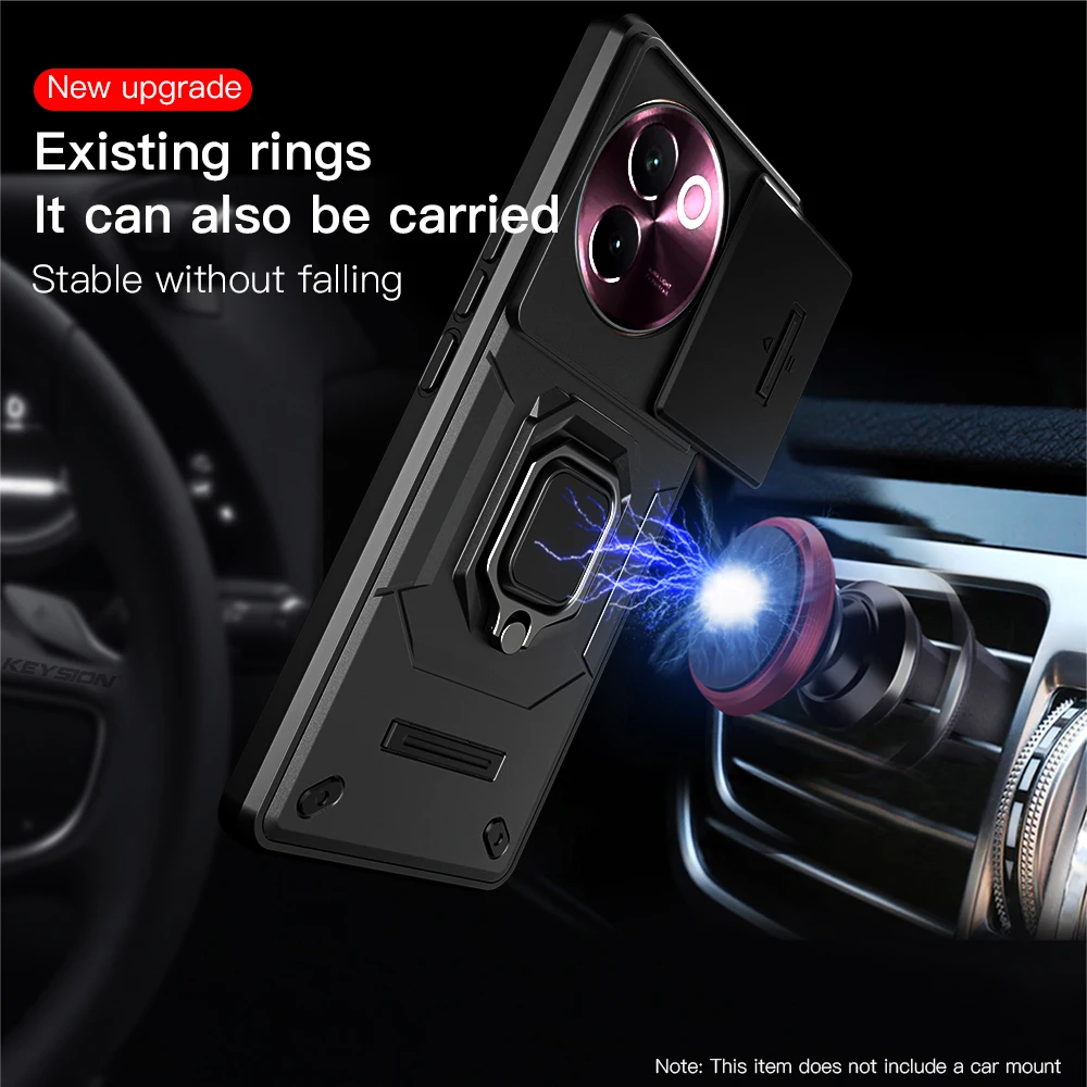 KEYSION Противоударная задняя крышка для телефона VIVO V30e V40 Lite