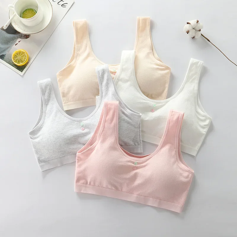 Спортивный хлопковый бюстгальтер для девочек бюстгальтеры учеников 13-18 лет