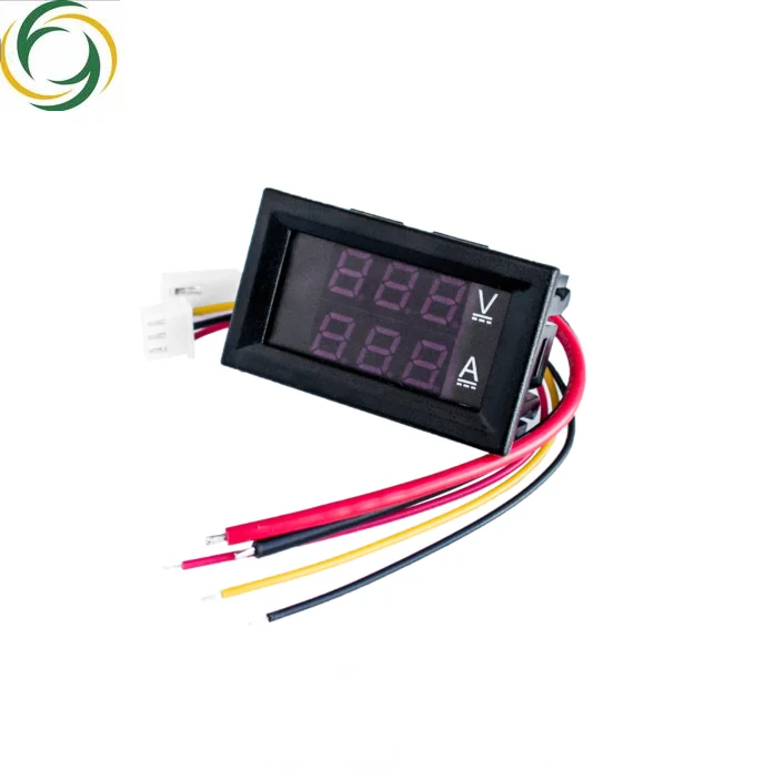 

DC 0-100V 10A Digital Voltmeter Ammeter Dual Display Voltage Detector Current Meter Panel Amp Volt Gauge 0.28" Red Blue LED