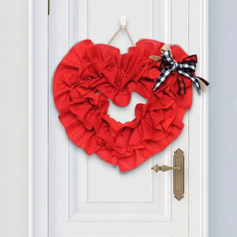 

Гирлянда в форме сердца, венок, персиковая дверь, подвесное романтическое предложение, украшение для дома и улицы на День святого Валентина,...