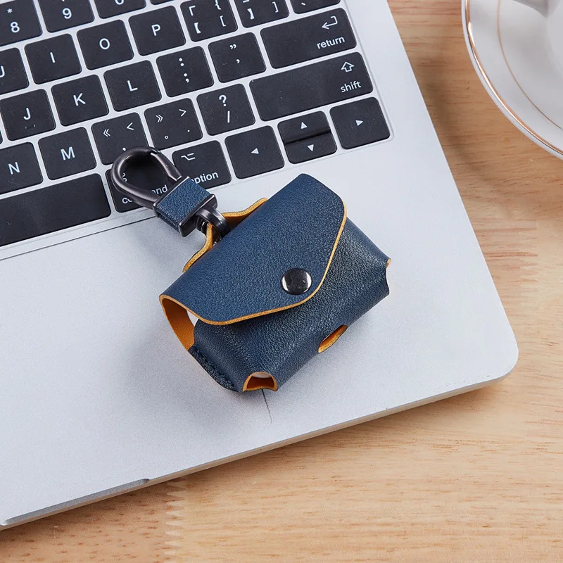 

Чехол для Apple AirPods Pro, защитный чехол для беспроводных Bluetooth-наушников с имитацией кожи, аксессуары для наушников с брелоком
