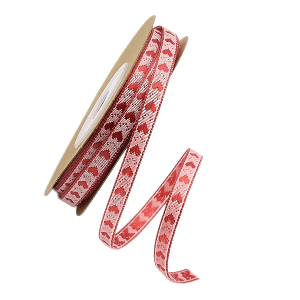 

Ribbon Heart Gift Ribbons Wrapping Valentine Day Polyester Printed Valentines Diy S Packing Wedding Satin Love Hearts Red Wired