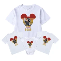 disney summer family outfits mickey mouse series 2022 graduate white kids t shirt casual unisex cartoon graphic baby romper