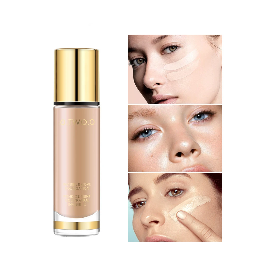 

Face Liquid Foundation Cream Invisible Full Coverage Make Up Concealer Whitening Moisturizer Waterproof Makeup Foundation 30ml