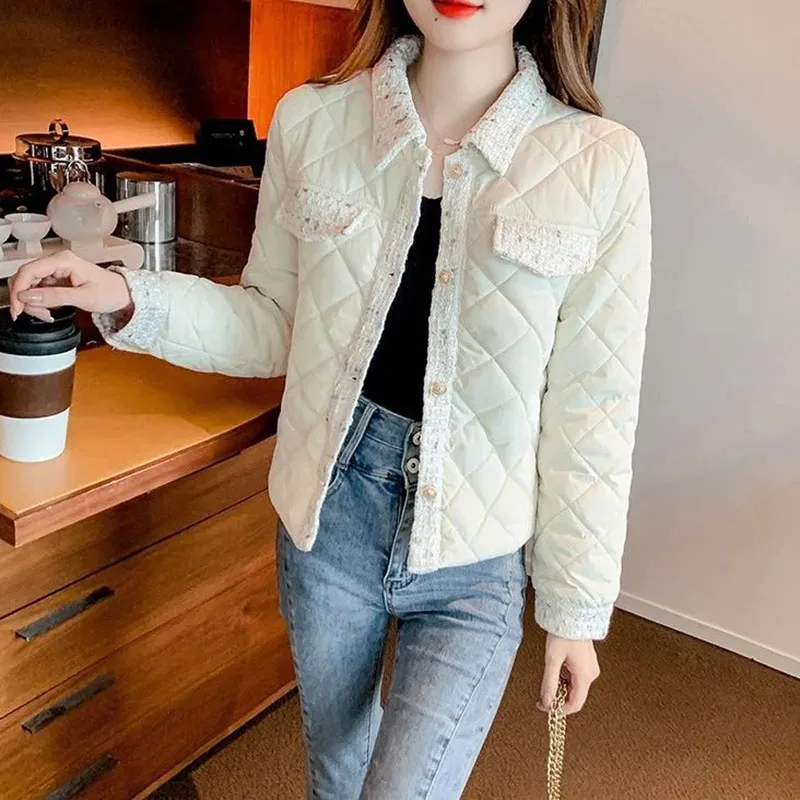 Женское короткое хлопковое пальто Осень-зима 2024 новая Женская Корейская версия