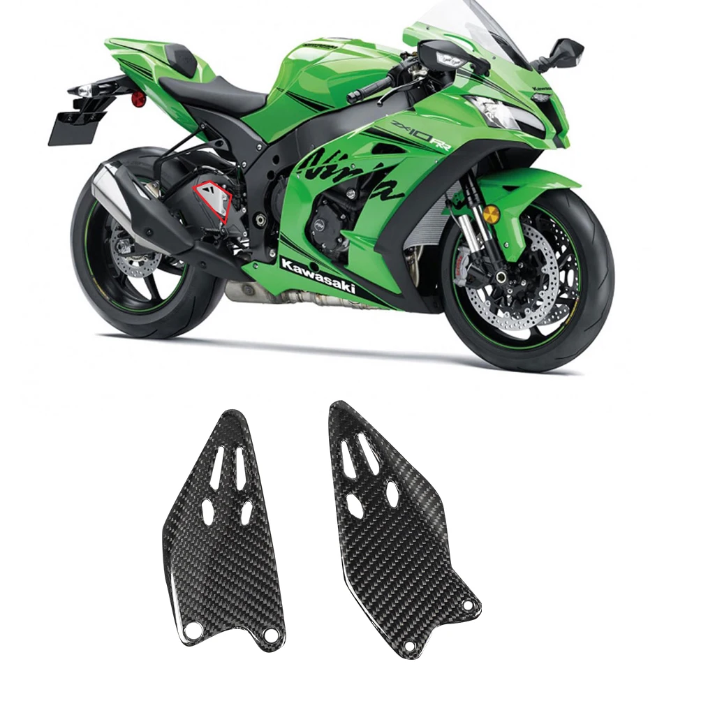 

For Kawasaki ZX-6R ZX6R 2019 2020 3K Carbon Fiber Motorcycle Modification Accessories Fairing Heel plates