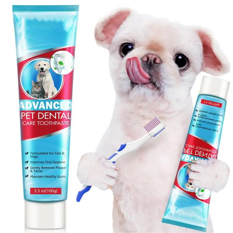 

Canine Toothpaste Mint Pet Breath Freshener 3.5oz Natural Professional Safe Cat Teeth Cleaning Toothpaste For Dog Puppy Cats