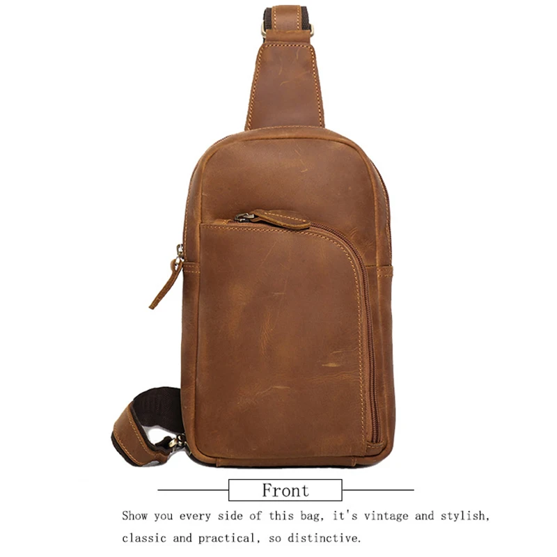 Рисунок 3 - Винтажная мужская сумка-слинг из кожи Крейзи Хорс