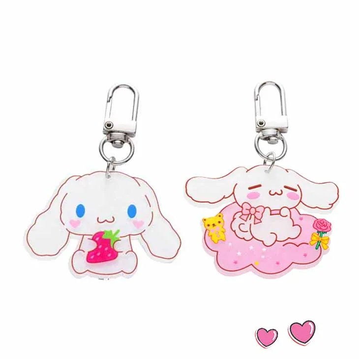 

Kawaii Cinnamoroll Babycinnamoroll Pendant Model Keychain Acrylic Key Buckle for Girl Cute Sweet Cinnamoroll Accessorie Keychain