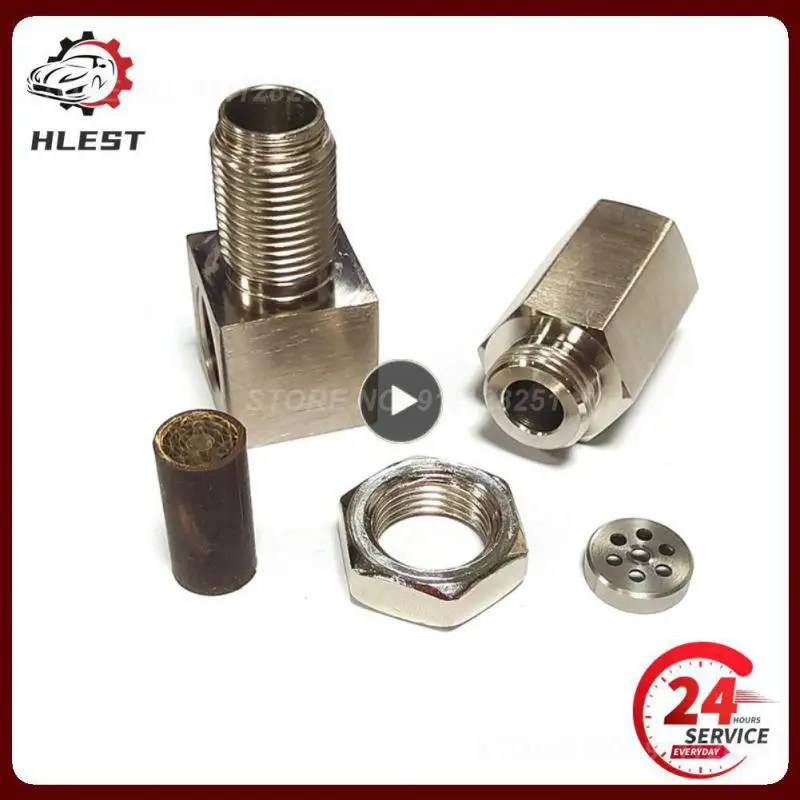 

1~8PCS High quality 45 Degree O2 Oxygen Sensor Adapter Aluminum Extender Spacer CEL Eliminator With Catalytic Converter P0420
