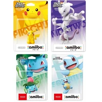 genuine anime pokemon pikachu mewtwo squirtle bulbasaur action figure model cute collectible toys kids christmas gifts