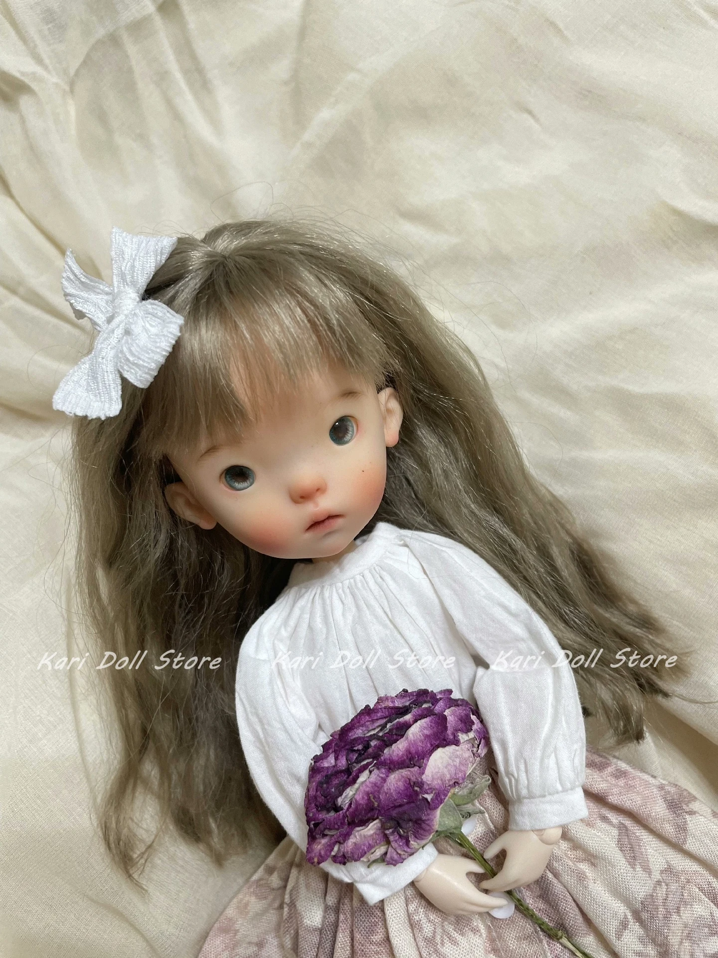 Kari Doll Одежда и юбки 2025 Бледно-розовая юбка белый топ комплект для куклы Landazz Landoudou