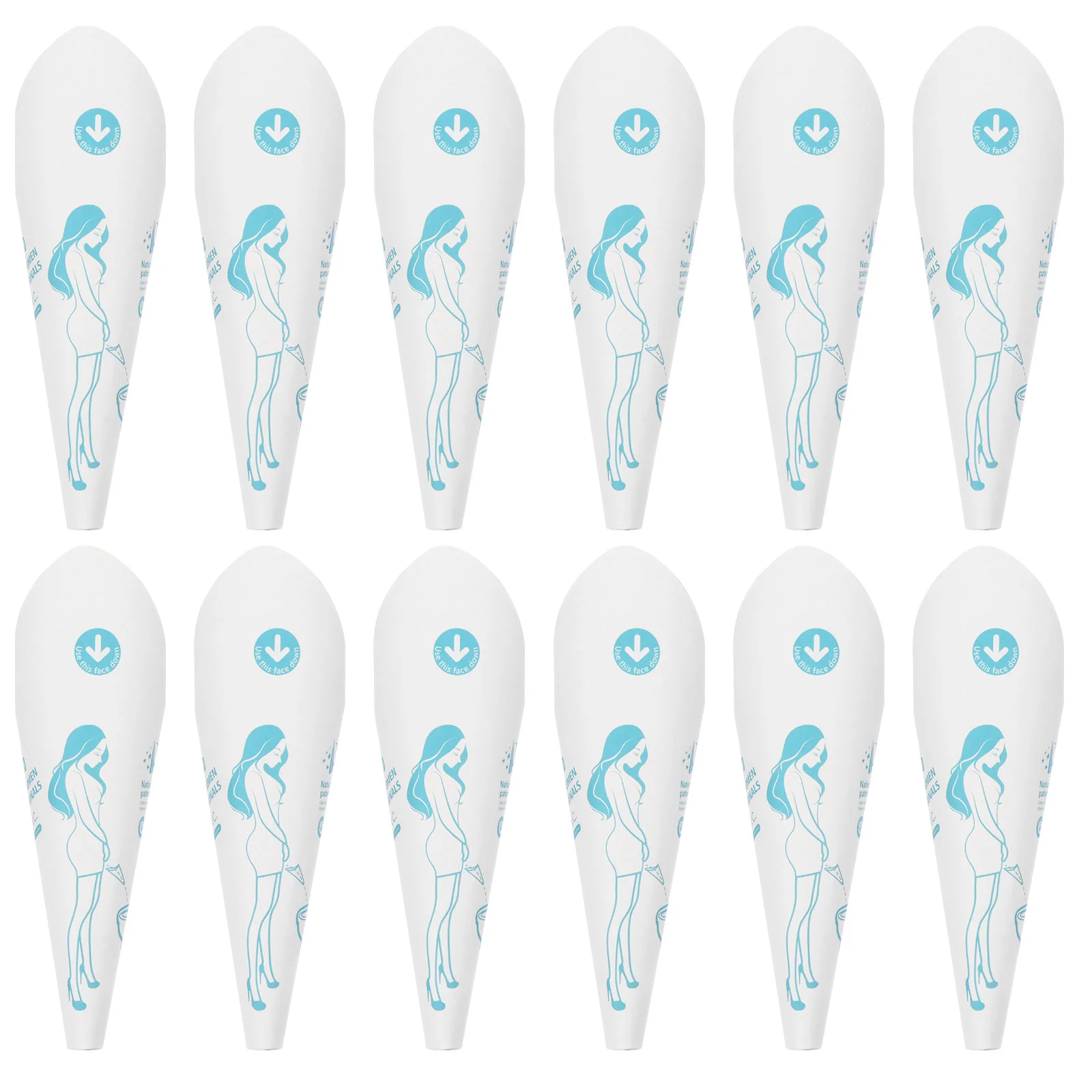 

1 Set 20pcs Pee Cup Standing Disposable Paper Standing Pee Funnel (White)