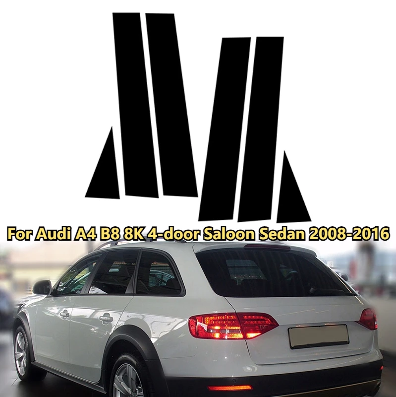 Фото Оконная дверная колонна B C, накладка на стойку для Audi A4 B8/8K A3 S3 RS3 4dr 8P A6 C7 4G Q3 SUV F3 Q5 8R, декоративные наклейки №1