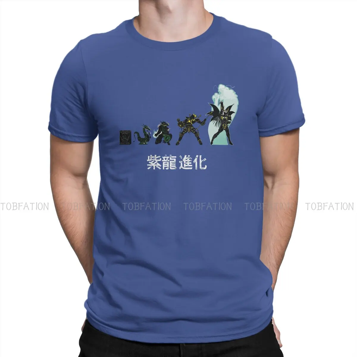

Saint Seiya Shiryu Evolution Tshirt New Arrival Graphic Men Vintage Homme Summer Men's Clothes Cotton Harajuku T Shirt