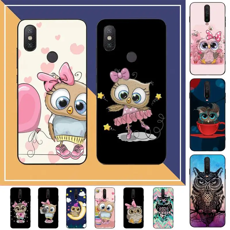 

Cartoon Owl Phone Case for Redmi Note 8 7 9 4 6 pro max T X 5A 3 10 lite pro