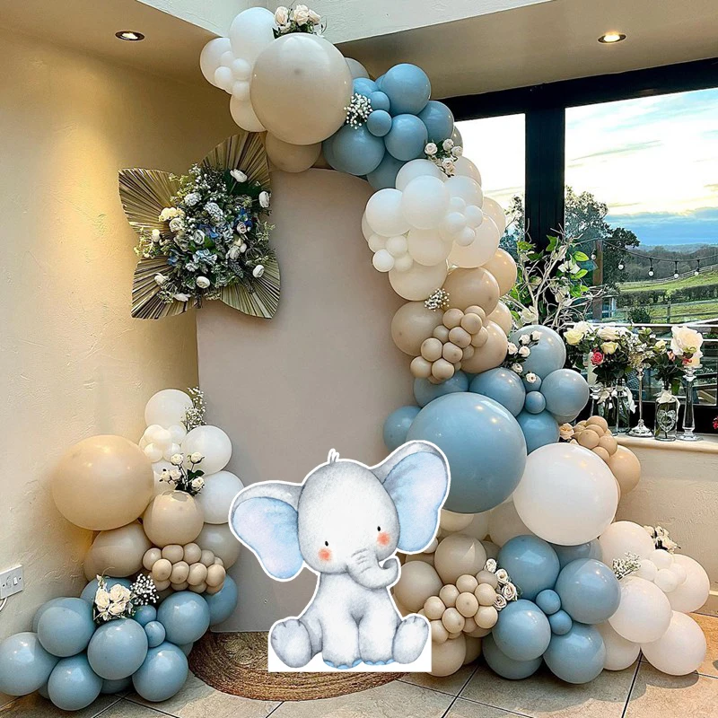 Слоненя колиска вырезы животные доска Kt сафари в джунглях фоны для дня рождения