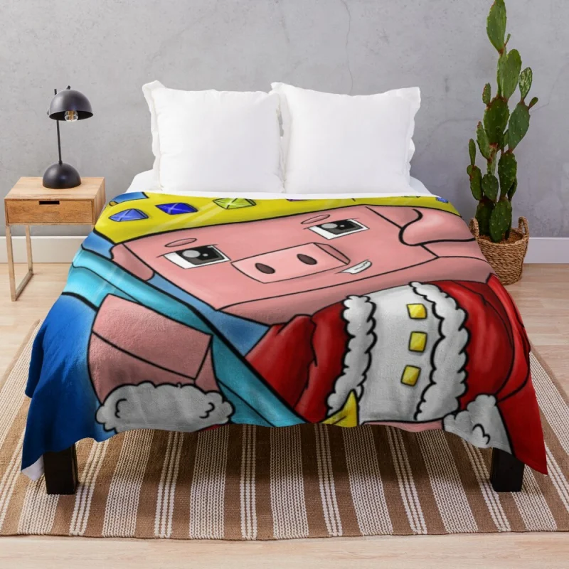 

technoblade king merch Fleece Fleece Fleece Throw Blanket blankets for sofa