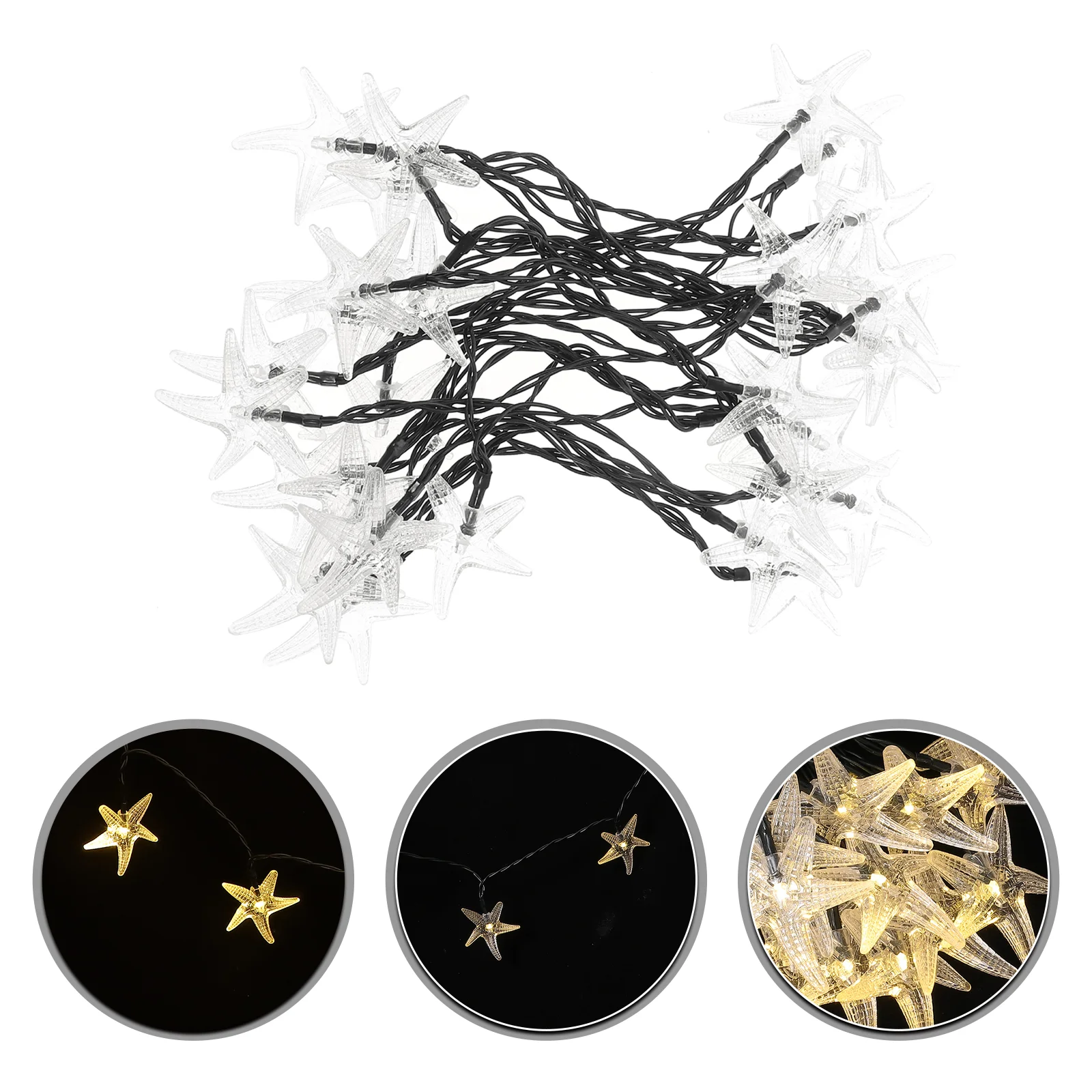 

Outdoor Lights Patio LED Lights Solar String Light Outdoor Decorative Lights Starfish Decorative Lamp Light Post String Wedding