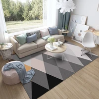 modern minimalist living room sofa carpet geometric pattern floor mat bedroom bedside soft rug