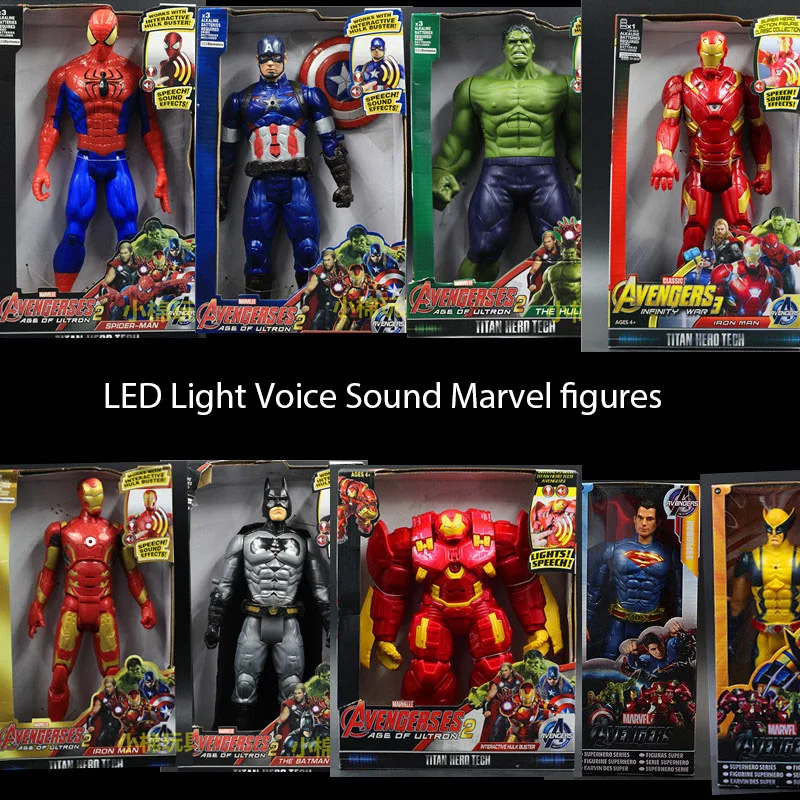

Disney Marvel Avengers Anime Action Figure Light Sound Groot Thor Hulk Doll Kids BoyToys Gift