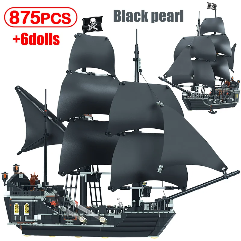

Black Pearl Ship Pirate Ships 4184 4195 Pirates Model of the Caribbeaned Building Blocks Bricks Birthday Gifts Kid Toys