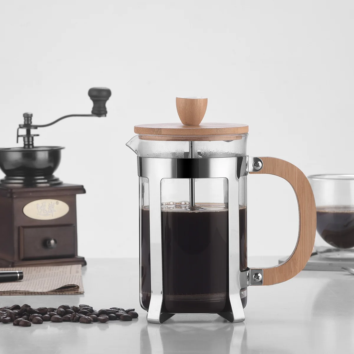Coffee Glass Press Pot 350/600/800ML Press Pot Press Filter 