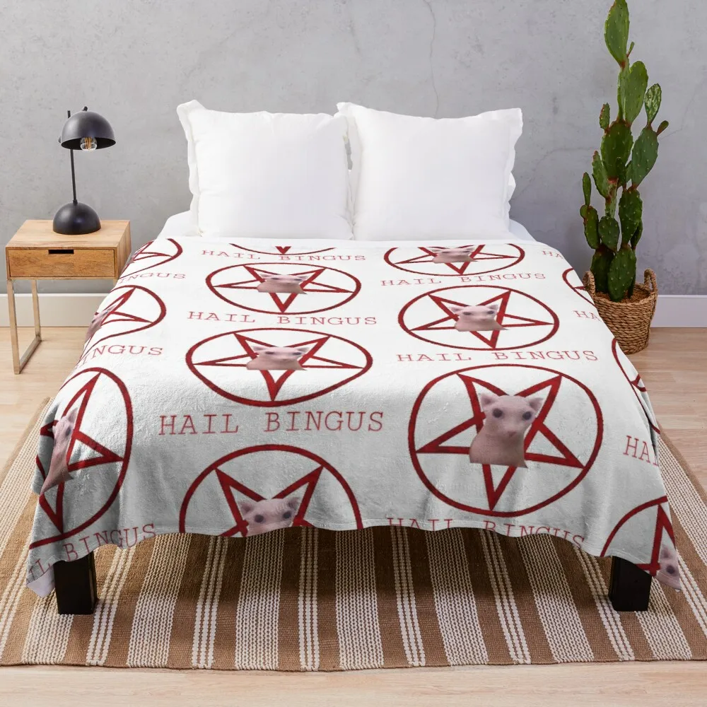 

Hail Bingus Throw Blanket soft plush plaid