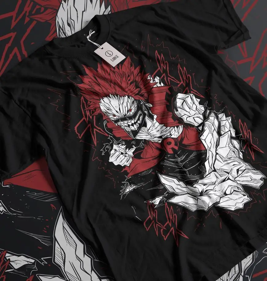 РУБАШКА УНИСЕКС Eijiro Kirishima My Hero Red райот Boku no BNHA